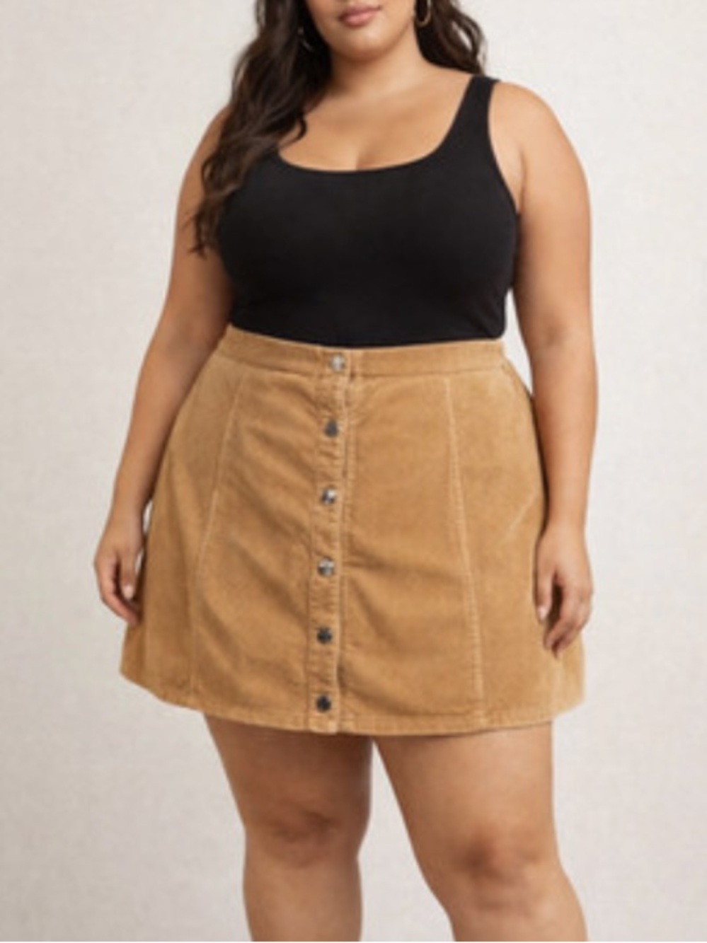 Plus Size Kate Hill Corduroy Skirt Ladies Clothes